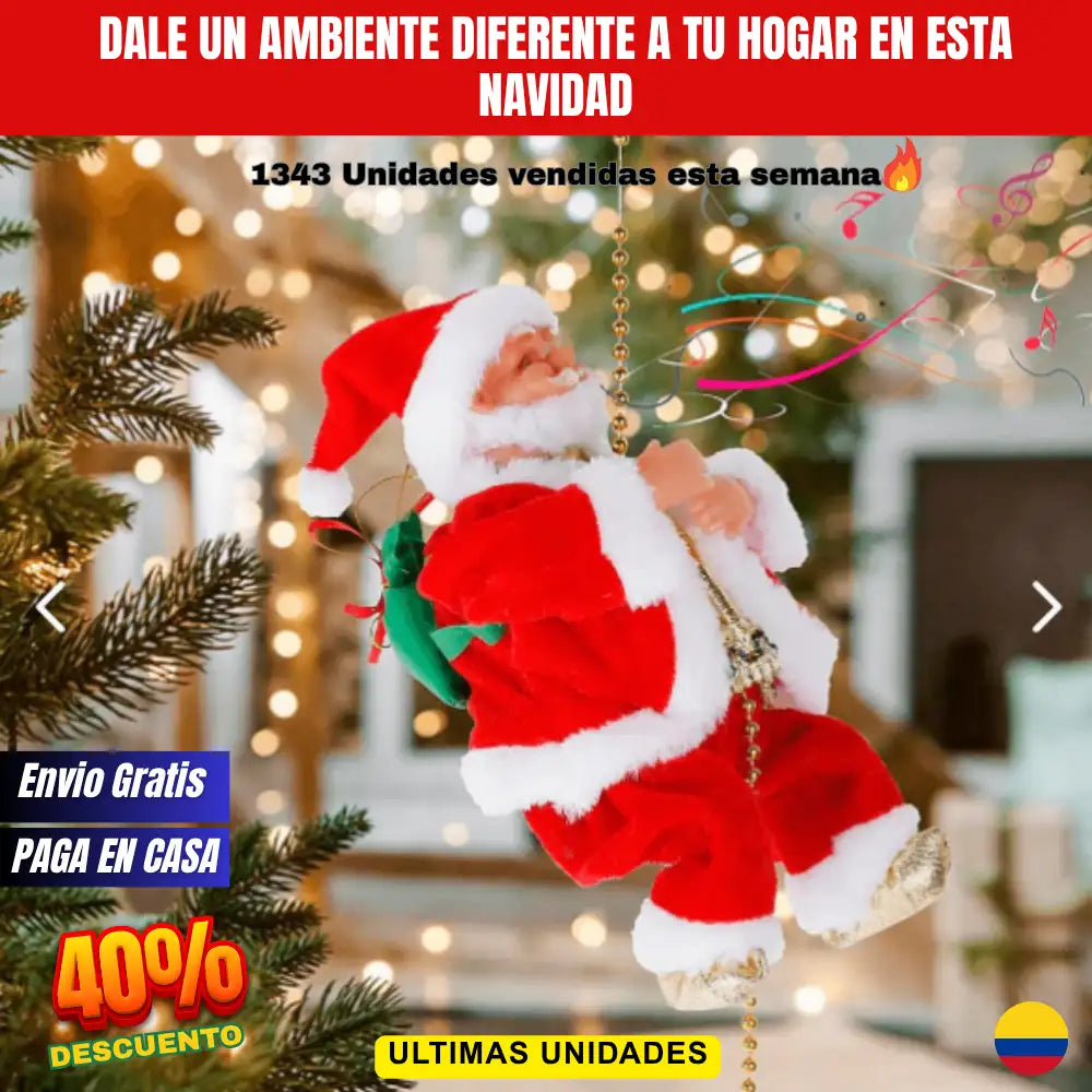 Papa Noel Escalador🎅 : Dale alegra a tu familia, vive una navidad diferente ⛄️🎇