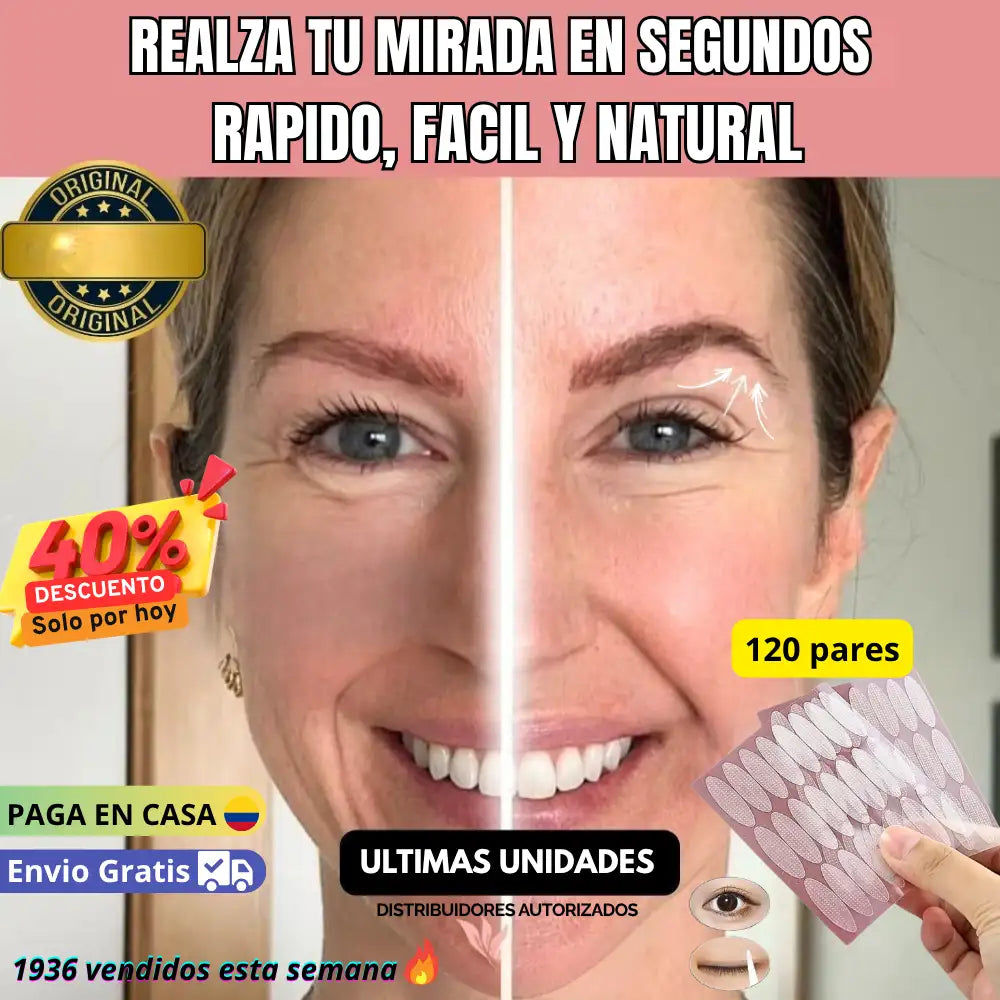 Rejuvelid™ Mejorado 👁️| Levanta tus párpados al instante, sin cirugía x 120 Pares
