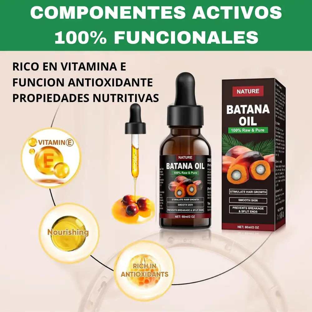 Batana Oil® Aceite de Batana 🥭 - Recupera tu cabello y detén la caída desde la raíz + Shampoo Acelerador de Crecimiento de Regalo  🎁