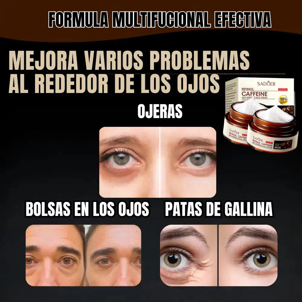 Coffe Eyes® Crema de cafeína - Mirada Fresca Joven y Descansada