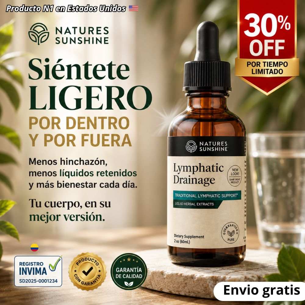Gotas Naturales Lymphatic Drainage - Drenaje Linfatico eliminador de Toxinas