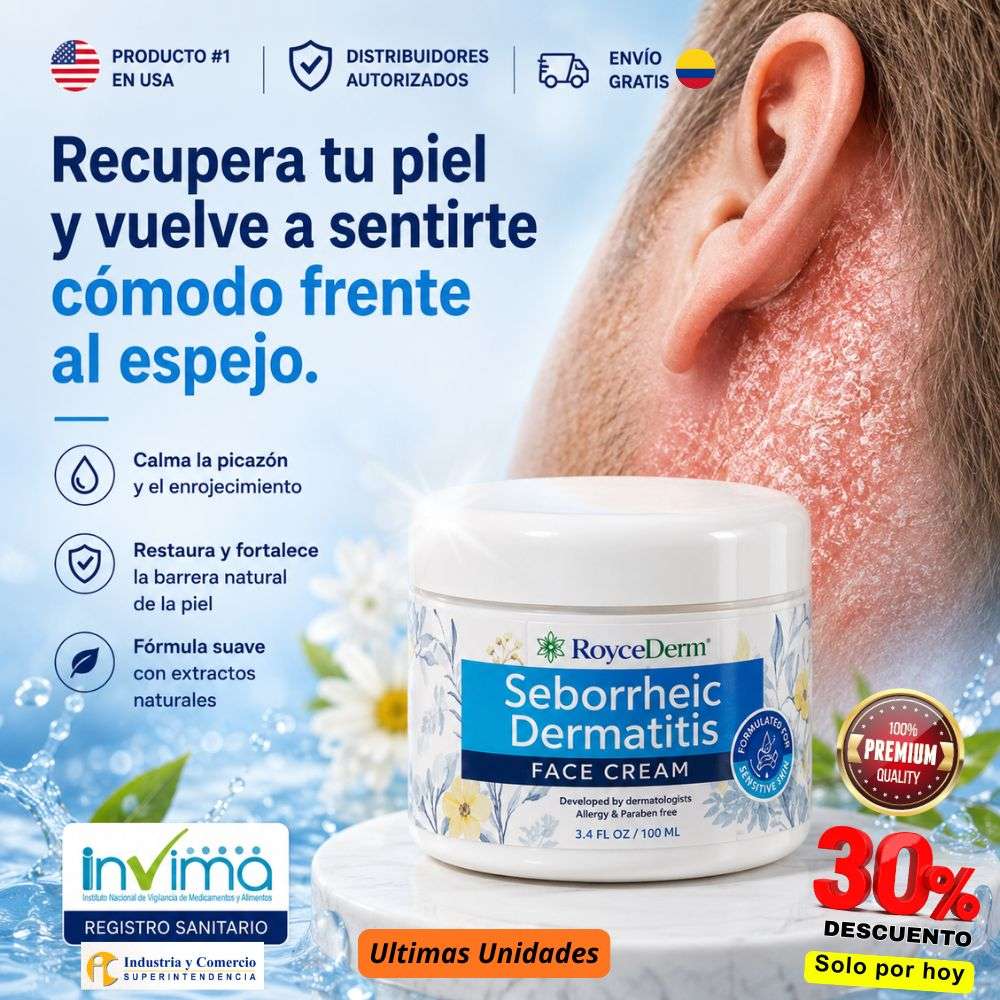 Royce Derm® Crema Para la Dermatitis y Psoriasis solo por hoy 30% de Descuento 🚀