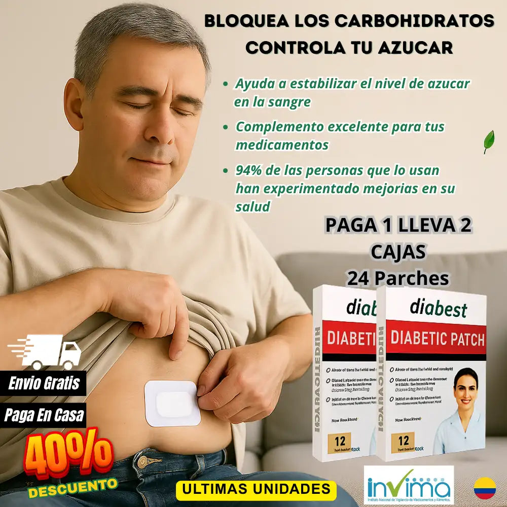Parches Reguladores de azúcar🩸💪 Promo Especial Pague 1 y Lleve 2