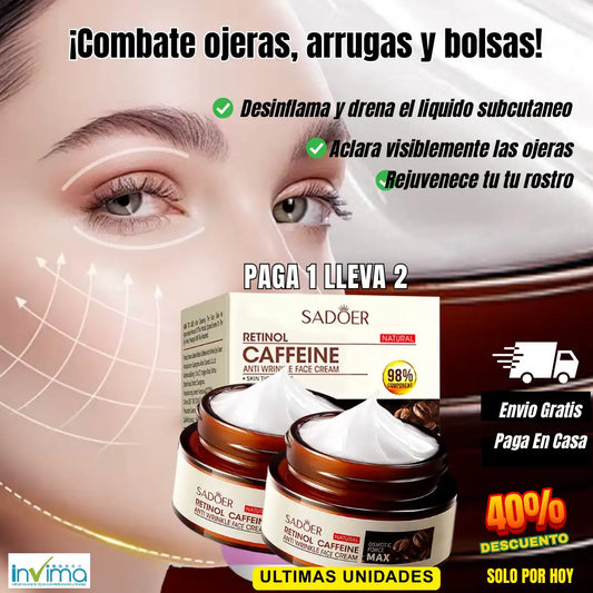 Coffe Eyes® Crema de cafeína - Mirada Fresca Joven y Descansada