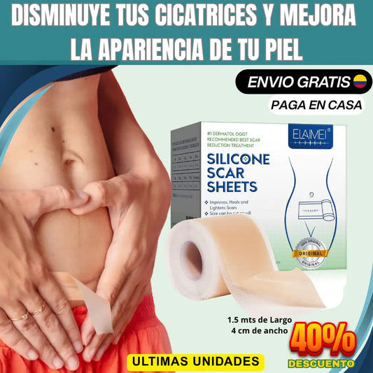 Silicone Scar Sheets® Cinta de Silicona Cicatrizante - Marcas invisibles, Piel Uniforme 🫆👣