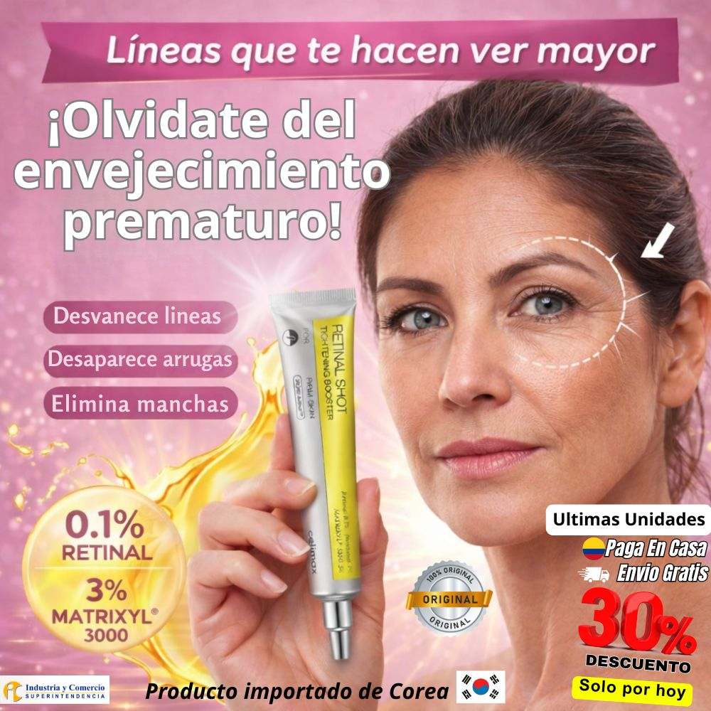 Retinal Shot - dile adios a las arruga y recupero los signos de la juventud - Solo por hoy 30% de descuento 🚀