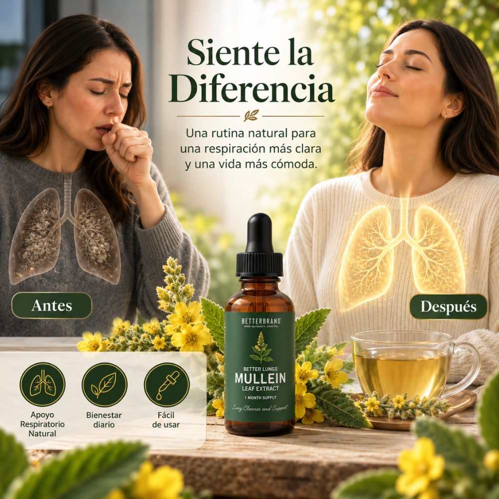 Mullein - Extracto de Gordolobo para limpieza de pulmones y garganta