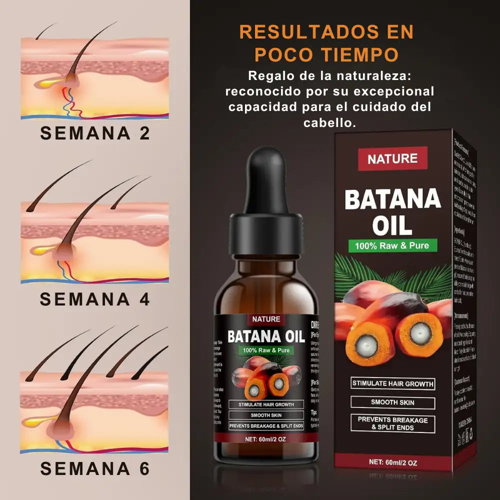 Batana Oil® Aceite de Batana 🥭 - Recupera tu cabello y detén la caída desde la raíz + Shampoo Acelerador de Crecimiento de Regalo  🎁