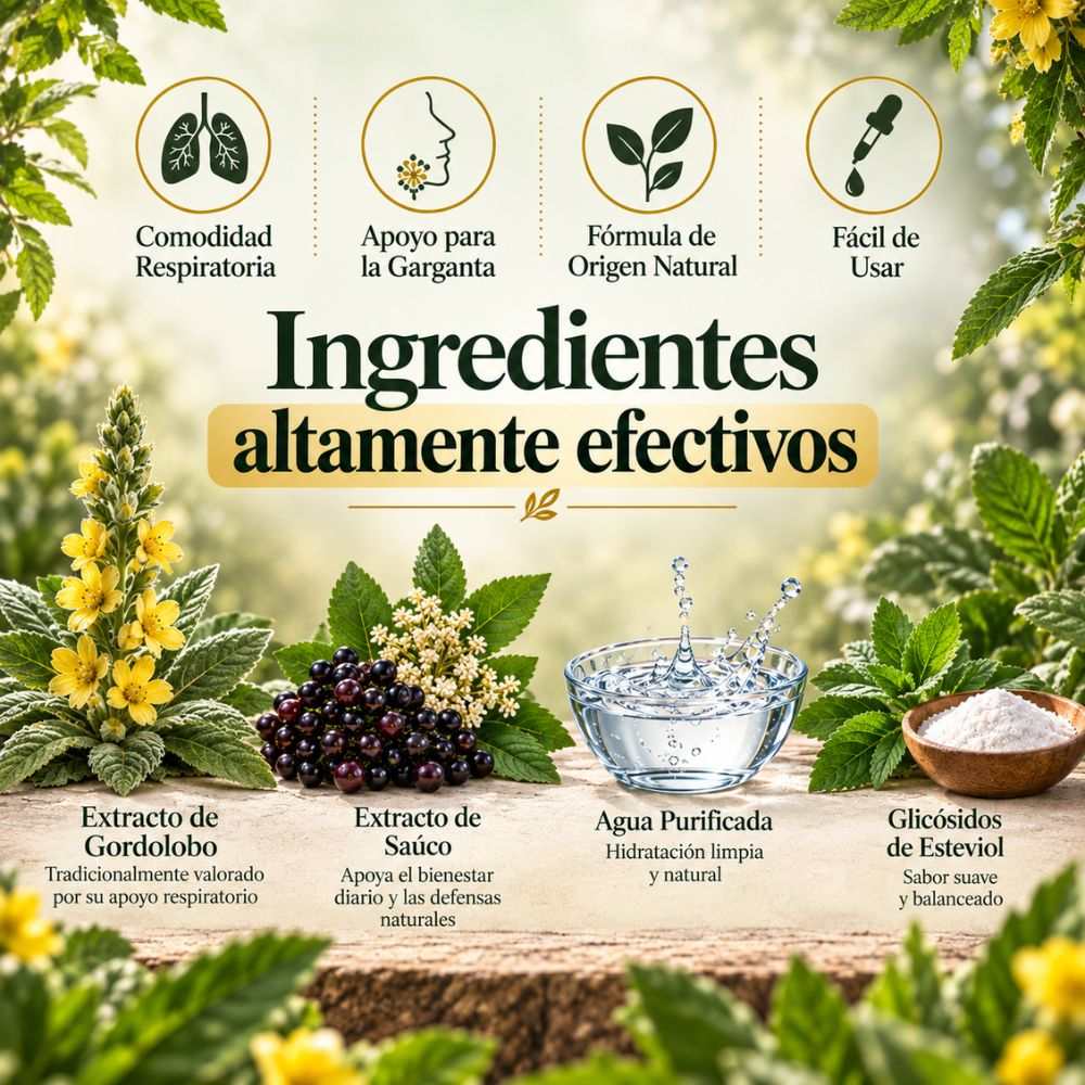 Mullein - Extracto de Gordolobo para limpieza de pulmones y garganta