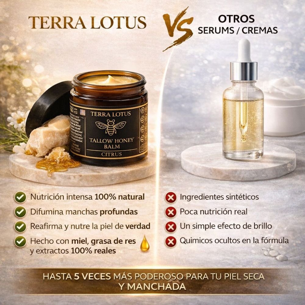 Terra Lotus® Sebo de Res Organico bioregenerativo para la piel del rostro - Solo por hoy 30% de descuento 🚀
