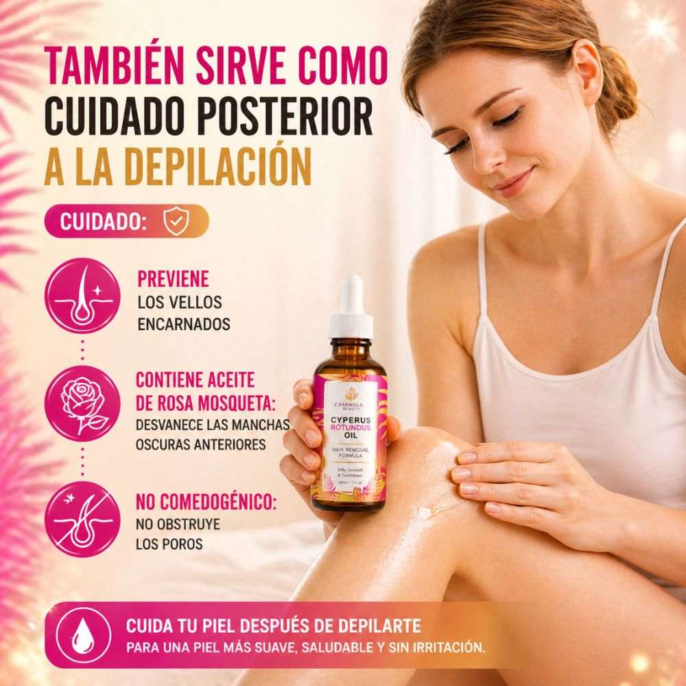CYPERUS ROTUNDUS® 🍊 Serum Organico Eliminador de Vellos Permanentes🌿- Solo por hoy 40% de descuento 🚀