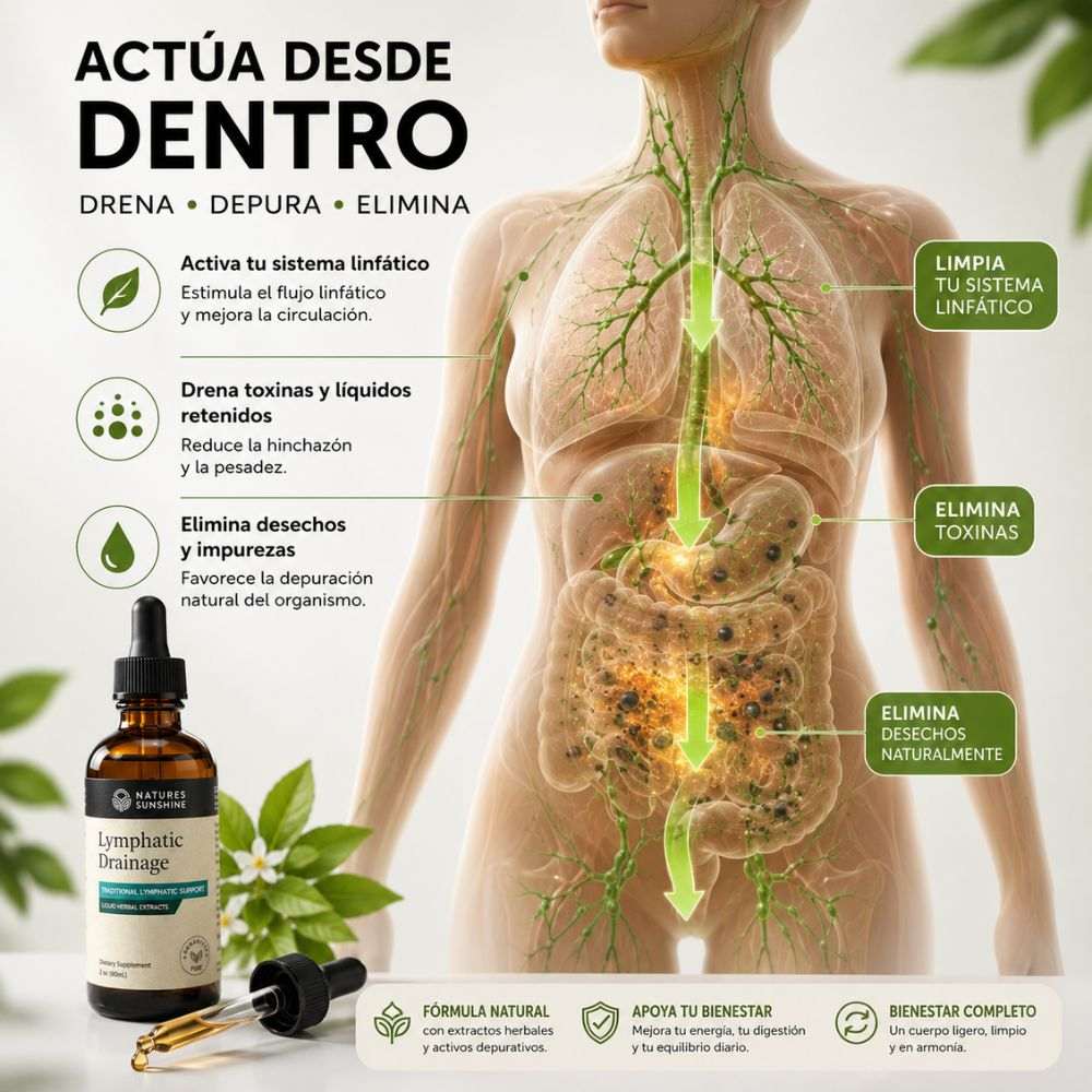 Gotas Naturales Lymphatic Drainage - Drenaje Linfatico eliminador de Toxinas