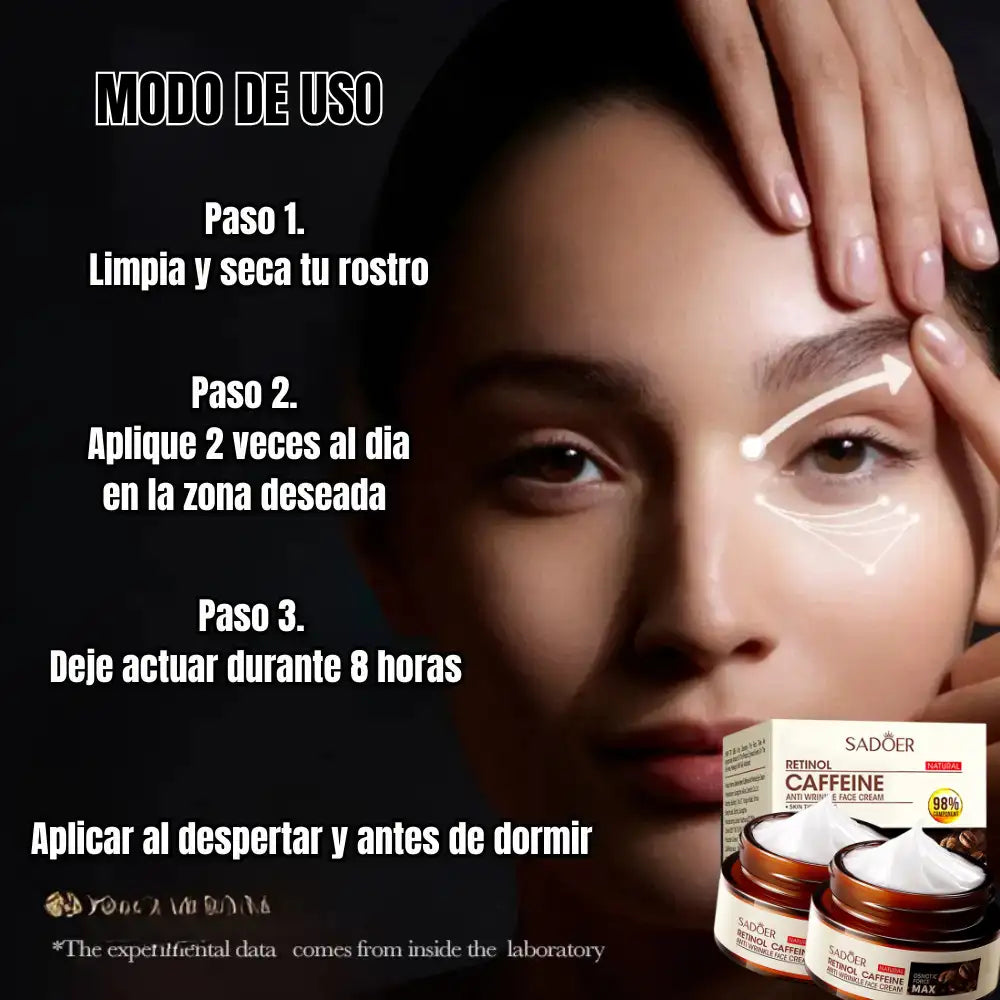 Coffe Eyes® Crema de cafeína - Mirada Fresca Joven y Descansada