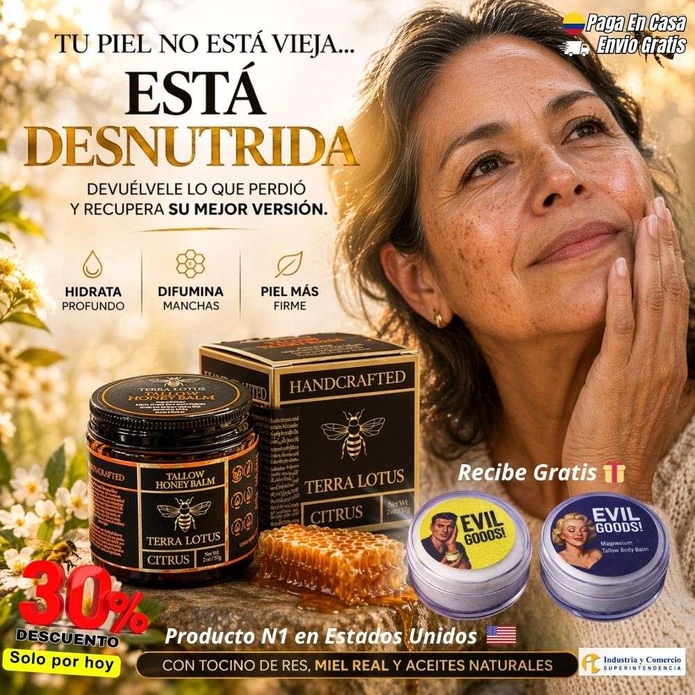 Terra Lotus® Sebo de Res Organico bioregenerativo para la piel del rostro - Solo por hoy 30% de descuento 🚀