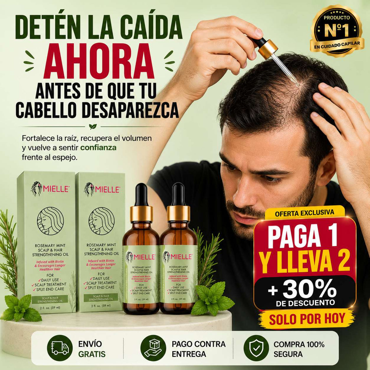 Mielle Serum Bioregenador Capilar Paga 1 Lleva 2 - Solo por hoy 30% SOLO POR HOY 🚀 40% de Descuento!